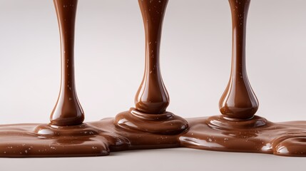 Rich chocolate sauce cascading in a decadent flow for dessert creations confectionary delight and gourmet indulgence temptation