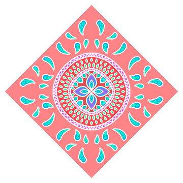 colorful folk art pattern