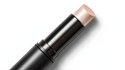 Obraz premium Pressed Highlighter Stick Mockup – Blank Twist-Up Shimmer Makeup Packaging, Realistic Cosmetic Tube Template for Beauty Branding, Professional Design, Product Presentation
