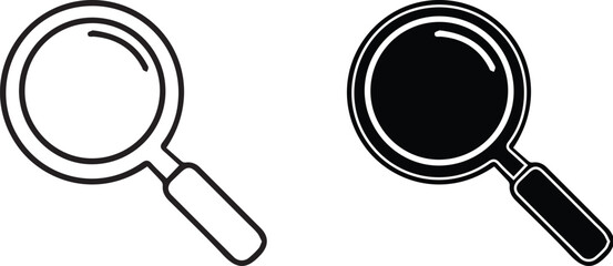 Modern Minimalist Search Icon: Vector Symbol for UI/UX and Web Navigation