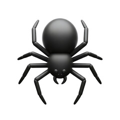 Black spider insect icon for Halloween decoration
