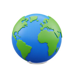 Planet Earth globe icon for travel and environment