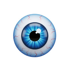 Spooky eyeball icon for Halloween and horror