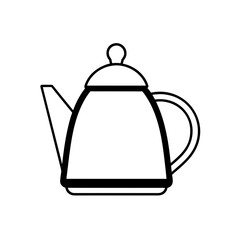 Illustration of a classic style teapot icon on transparent background