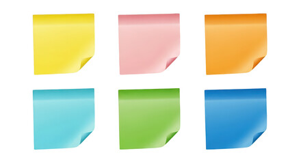 Colorful Sticky Notes Set Blank Template
