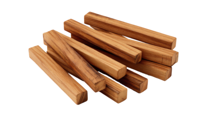 Pile of square wooden blocks, rich wood grain