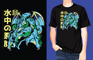 Cthuluh Japanese t-shirt design