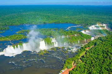 Most beautiful waterfalls in the world - Iguasu falls, Argentina, Brazil