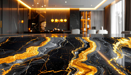 Luxurious Portoro Gold Veined Marble