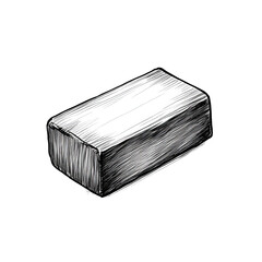 Simple, rectangular, sketched brick