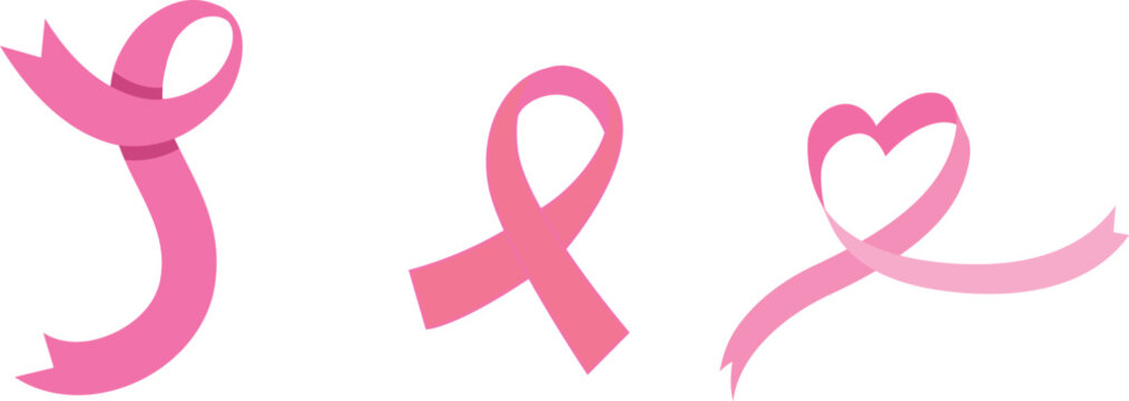 Breast cancer support symbol illustration