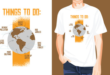 Thing to do on earth t-shirt design