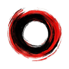 Abstract red circle with black hole center