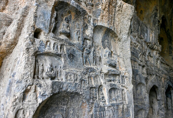 Longmen Grottoes, a World Cultural Heritage Site in Luoyang City, Henan Province