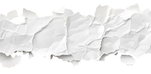 Crumpled white paper fragment