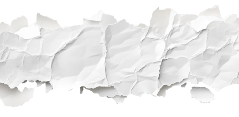 Crumpled white paper fragment