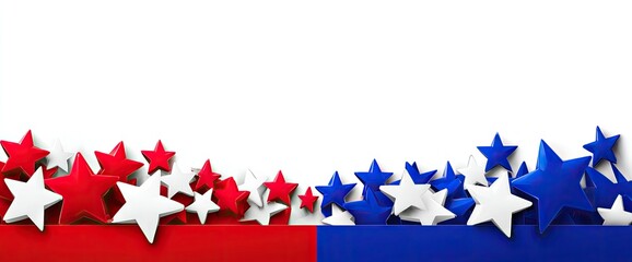 Patriotic stars in red, white, and blue border