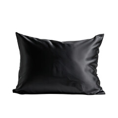 Black silk pillow, smooth, luxurious