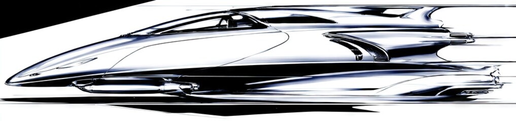 Conceptual sketch of a futuristic vehicle