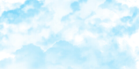 abstract blue sky with clouds, white fluffy clouds on blue sky in summer, clouds white patterns on bright blue sky background, abstract blue watercolor background. Sky pattern with blue color.