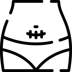 Minimalistic Rounded Modern Line Art Section mother medical Icon