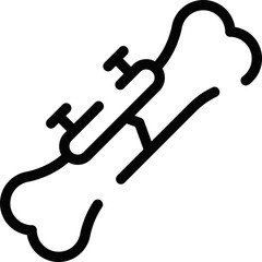 Minimalistic Rounded Modern Line Art Surgery anatomy medical Icon