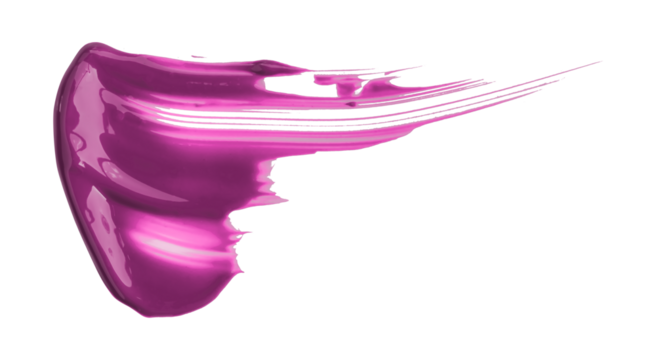 Purple watercolor brush isolated on transparent background