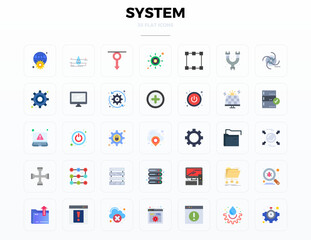 35 Flat PIXEL Perfect Vectors for System Theme