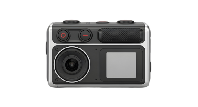 Action camera for capturing adventures isolated PNG with Transparent Background