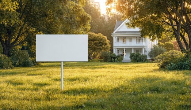 Empty sign in front of a house (1)