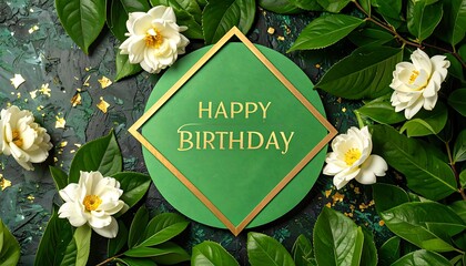 Floral birthday greeting card