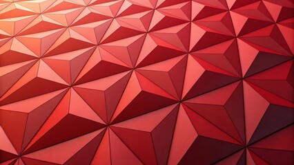 A mesmerizing red geometric pattern with triangular shapes, creating a dynamic and visually striking abstract background texture