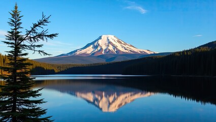 reflection in the mountains