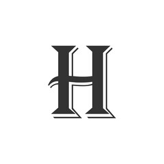 Modern Letter H Logo Design | Stylish Alphabet H Vector Branding
