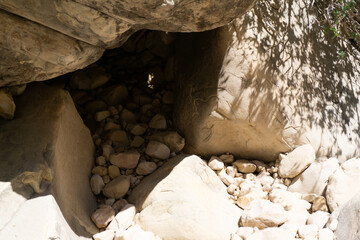 rocks in cave