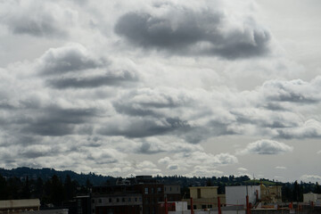 clouds over city