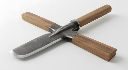 Modern cross shaped knife
