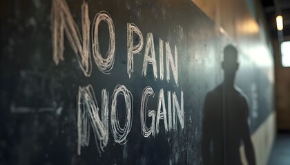 No pain no gain gym motivation fitness workout bodybuilding training exercise health quote