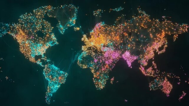Global population density map