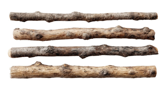 Four parallel, weathered logs - Powered by Adobe