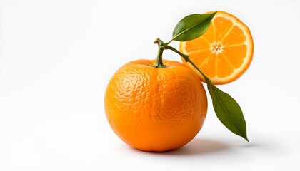 An artfully crafted orange in its natural form and as a sculpture.