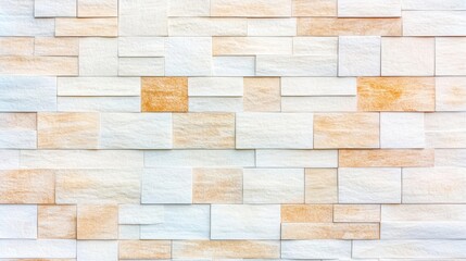 Naklejka premium Geometric stone wall pattern background design. Decorative masonry brick texture form geometric pattern. Abstract wall structure, modern architectural motif, neutral background, stylish decor,