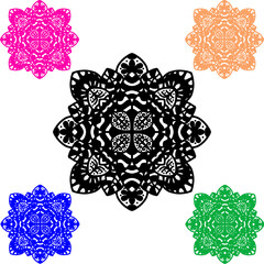 modern symmetrical floral art