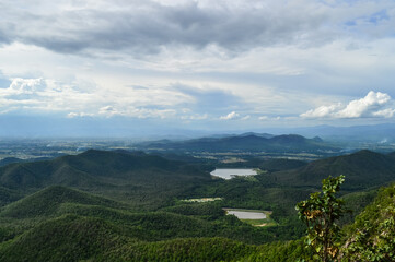 Landscape mountains and Sky in the Evening  at Chiang mai, Northern Thailand.