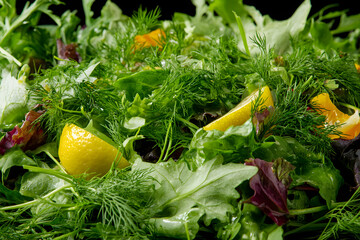 Vibrant Green Salad with Citrus: Fresh, Healthy Food Photography