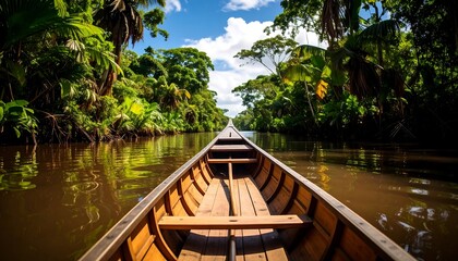 Jungle river journey, tranquil scene