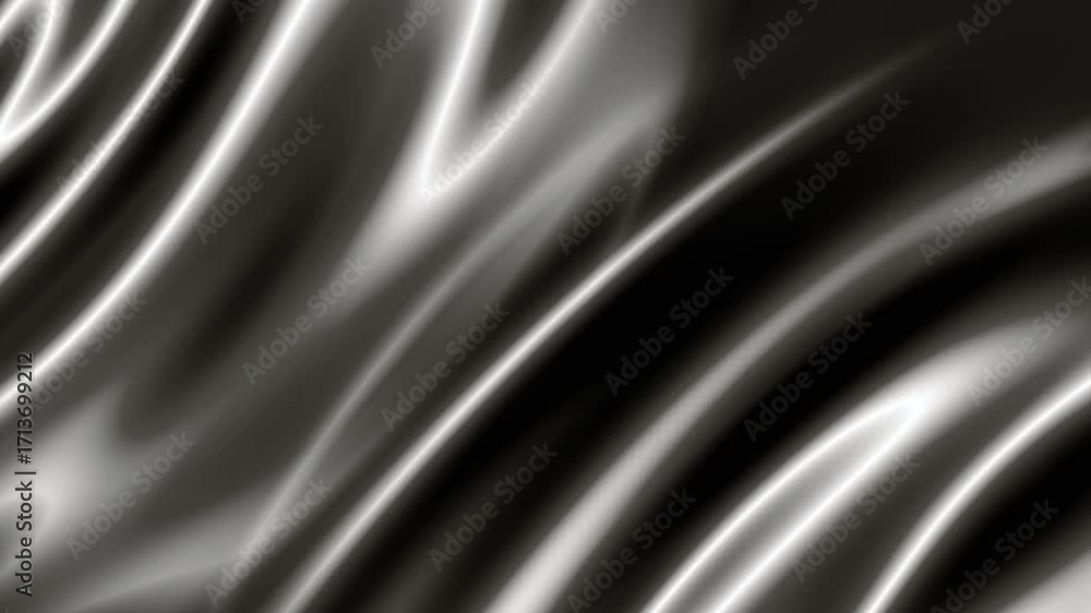Canvas Prints black and white abstract shiny metallic waves background