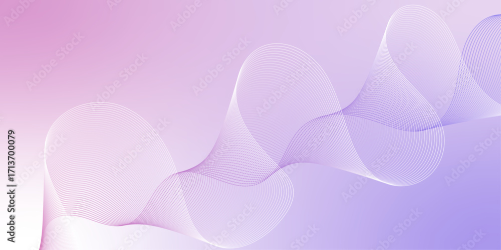 Poster wave curve lines banner pink background design. abstract digital motion lines. twisted curve lines a