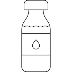 Milk Bottle single vector icon illustration