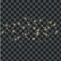 Light effects, glowing highlights on a transparent background